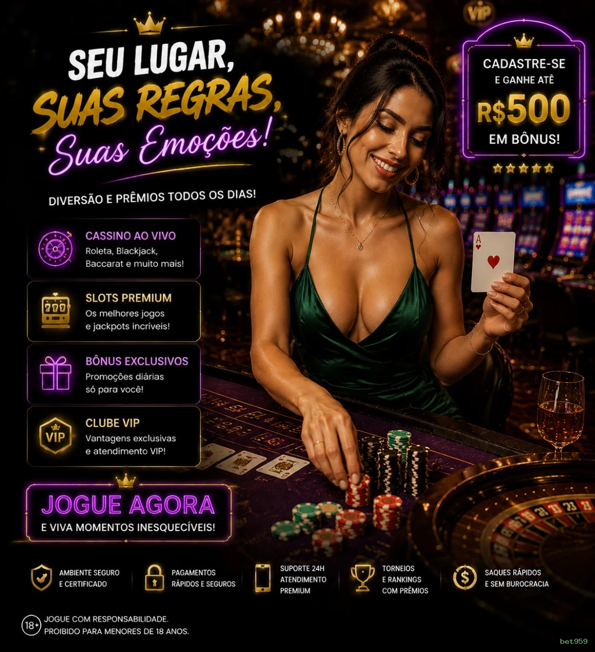Configurações úteis dentro do app bet959